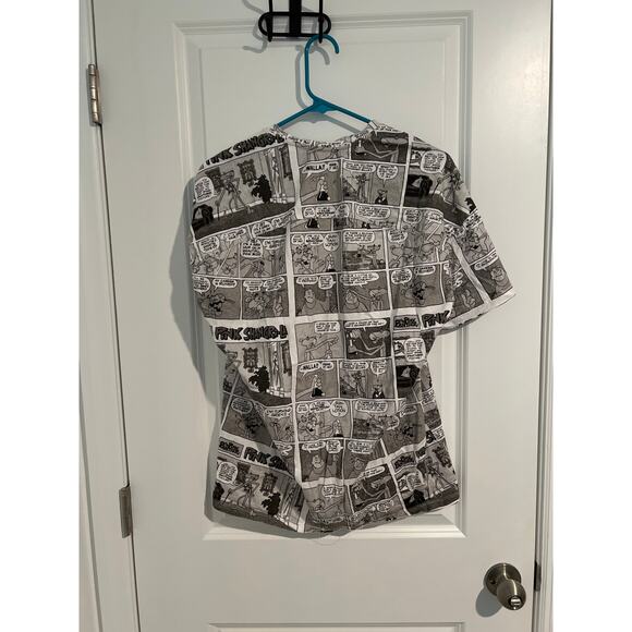 Zara MGM Pink Panther white/gray/black Comic Cotton Tee Sz mesium - Picture 5 of 5